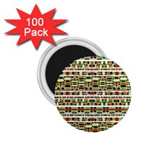 Aztec Grunge Pattern 1 75  Button Magnet (100 Pack) by dflcprints