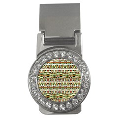 Aztec Grunge Pattern Money Clip (cz) by dflcprints