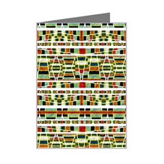 Aztec Grunge Pattern Mini Greeting Card