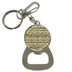 Aztec Grunge Pattern Bottle Opener Key Chain by dflcprints