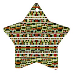 Aztec Grunge Pattern Star Ornament (two Sides) by dflcprints