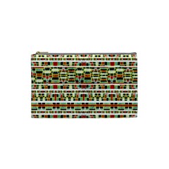 Aztec Grunge Pattern Cosmetic Bag (small)