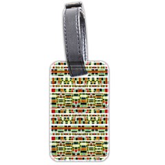 Aztec Grunge Pattern Luggage Tag (two Sides) by dflcprints