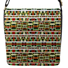 Aztec Grunge Pattern Flap Closure Messenger Bag (small) by dflcprints