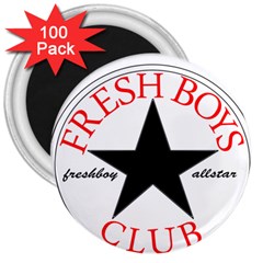 Fresshboy Allstar2 3  Button Magnet (100 Pack) by freshboyapparel