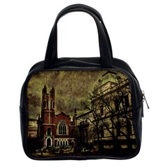 Dark Citiy Classic Handbag (two Sides) by dflcprints