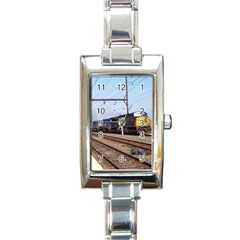 The Circus Train Rectangular Italian Charm Watch by railroadartandhistory