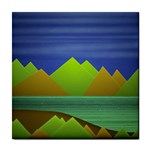 Landscape  Illustration Ceramic Tile Front