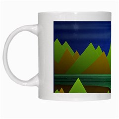 Landscape  Illustration White Coffee Mug