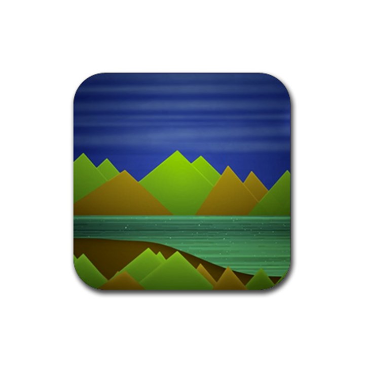 Landscape  Illustration Drink Coaster (Square)