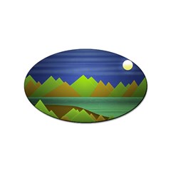 Landscape  Illustration Sticker 100 Pack (Oval)