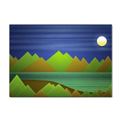 Landscape  Illustration A4 Sticker 10 Pack