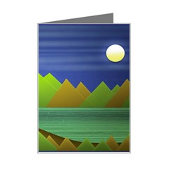 Landscape  Illustration Mini Greeting Card