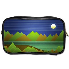 Landscape  Illustration Travel Toiletry Bag (one Side) by dflcprints