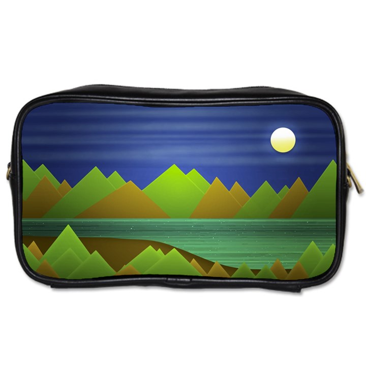 Landscape  Illustration Travel Toiletry Bag (One Side)