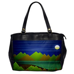 Landscape  Illustration Oversize Office Handbag (One Side)