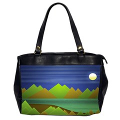 Landscape  Illustration Oversize Office Handbag (Two Sides)