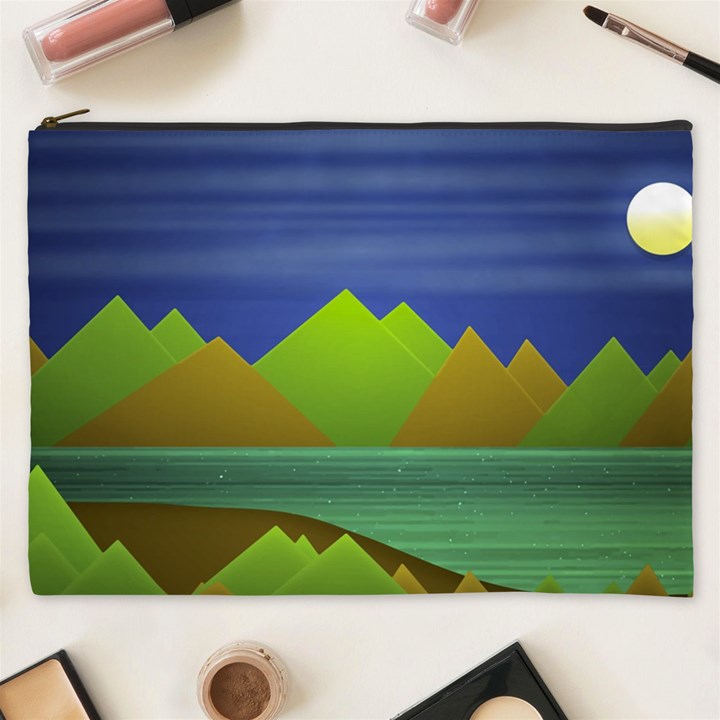 Landscape  Illustration Cosmetic Bag (XXXL)