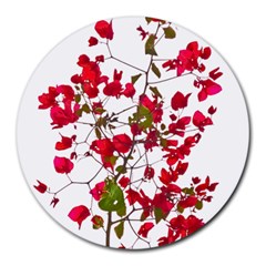 Red Petals 8  Mouse Pad (round) by dflcprints