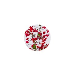 Red Petals 1  Mini Button by dflcprints