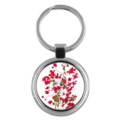 Red Petals Key Chain (round)