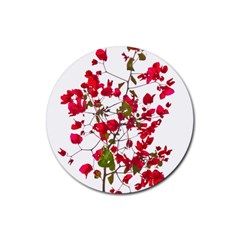 Red Petals Drink Coaster (round)