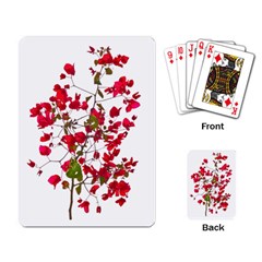 Red Petals Playing Cards Single Design by dflcprints