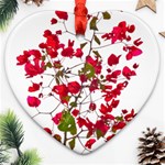 Red Petals Heart Ornament (Two Sides) Front