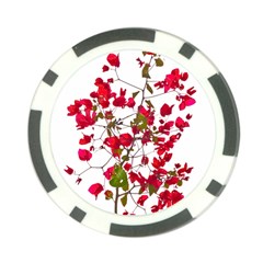 Red Petals Poker Chip