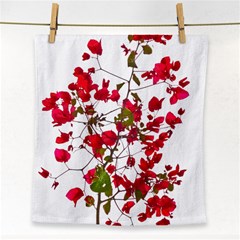 Red Petals Face Towel by dflcprints