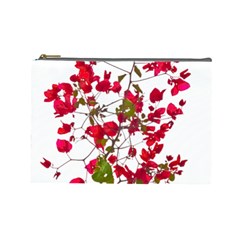 Red Petals Cosmetic Bag (large) by dflcprints