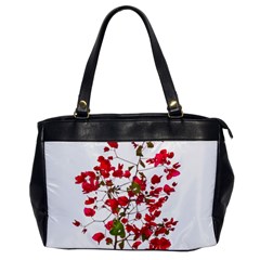 Red Petals Oversize Office Handbag (one Side) by dflcprints