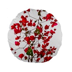 Red Petals 15  Premium Round Cushion  by dflcprints