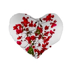 Red Petals 16  Premium Heart Shape Cushion  by dflcprints