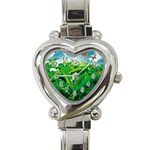 Nature Day Heart Italian Charm Watch  Front