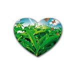 Nature Day Drink Coasters (Heart) Front