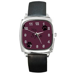 Poster From Postermywall Square Leather Watch