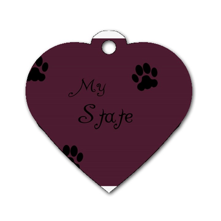 Poster From Postermywall Dog Tag Heart (One Sided) 