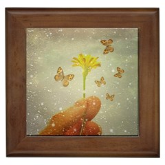 Butterflies Charmer Framed Ceramic Tile by dflcprints