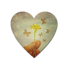 Butterflies Charmer Magnet (heart) by dflcprints