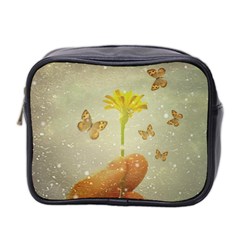 Butterflies Charmer Mini Travel Toiletry Bag (two Sides)