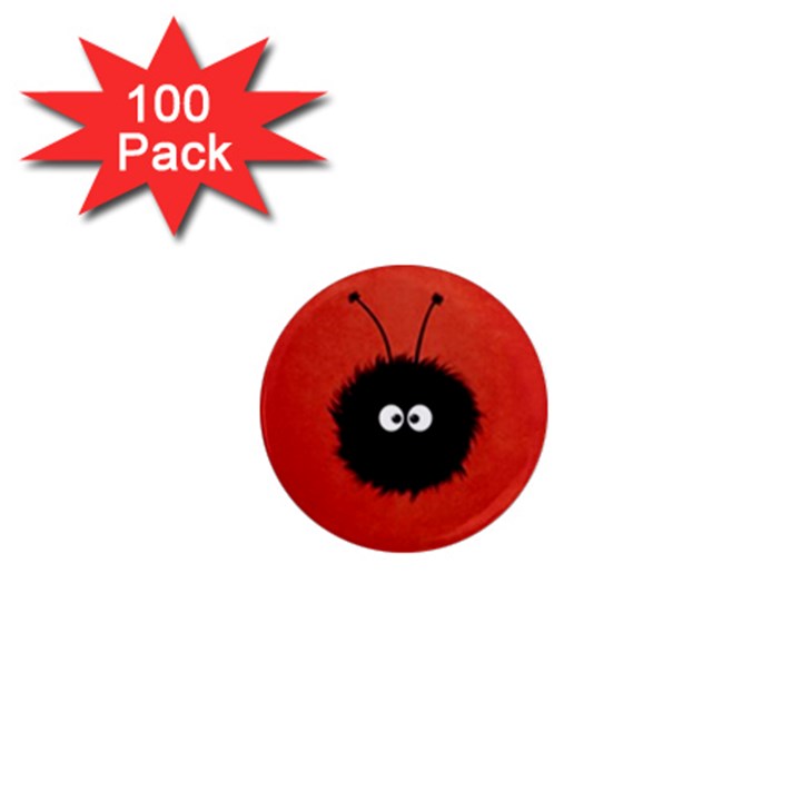 Red Cute Dazzled Bug 1  Mini Button Magnet (100 pack)