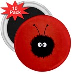 Red Cute Dazzled Bug 3  Button Magnet (10 pack) Front