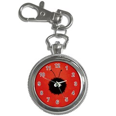 Red Cute Dazzled Bug Key Chain Watch