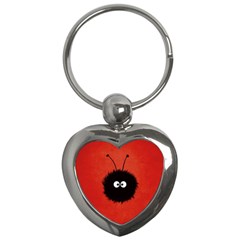 Red Cute Dazzled Bug Key Chain (heart)