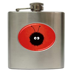 Red Cute Dazzled Bug Hip Flask by CreaturesStore