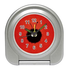 Red Cute Dazzled Bug Desk Alarm Clock