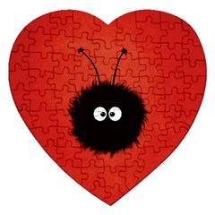 Red Cute Dazzled Bug Jigsaw Puzzle (heart)