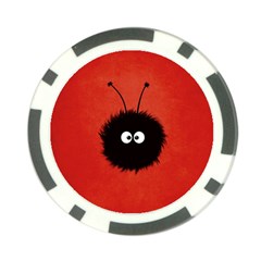 Red Cute Dazzled Bug Poker Chip