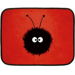 Red Cute Dazzled Bug Mini Fleece Blanket (two Sided)